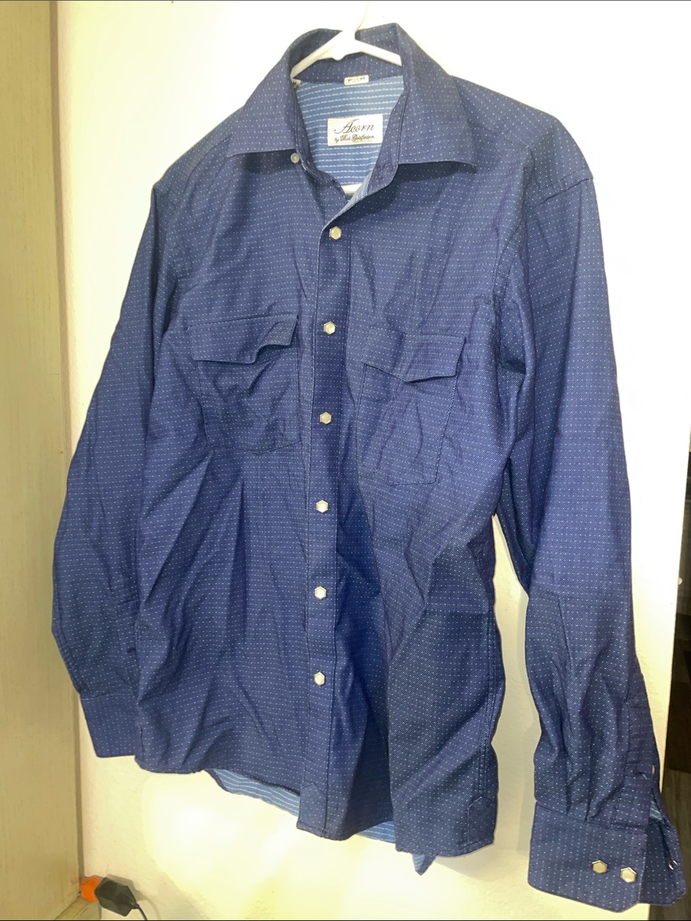 Acorn Blue Microdot Button-Down Shirt